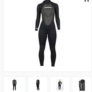 Hyperflex women wetsuit, access back zip, surfing, 3.2mm Size 12, good condition